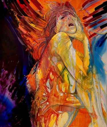 2. Acrylic on Canvas  – 82” x 72”